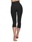 High Waisted Tummy Control Capri Leggings for Women
