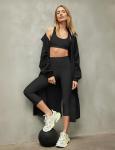 High Waisted Tummy Control Capri Leggings for Women