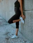 High Waisted Tummy Control Capri Leggings for Women