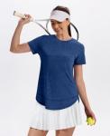 Women's Short Sleeve Workout Tops with Sun Protection