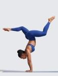 High Waisted Scrunch Butt Workout Leggings - Blue