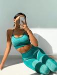 OLCHEE Women's Seamless Yoga Leggings & Sports Bra Set