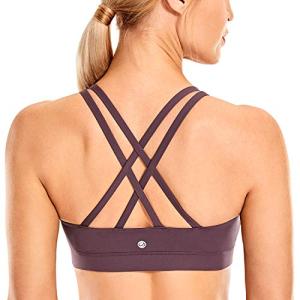 CRZ YOGA Women's Padded Strappy Sports Bra