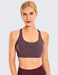 CRZ YOGA Women's Padded Strappy Sports Bra