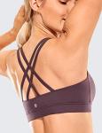 CRZ YOGA Women's Padded Strappy Sports Bra