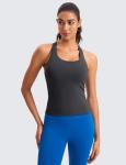 Women's Racerback Workout Tank Top in Grey