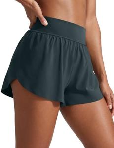 Women’s High Waisted Dolphin Running Shorts - 3
