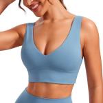 CRZ YOGA Women's V-Neck Longline Sports Bra