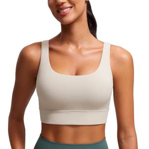 CRZ YOGA Women's U Back Sports Bra - Mojave Tan
