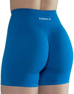 Women’s Seamless Scrunch Workout Shorts - Diva Blue