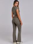 Women’s 2-Piece Yoga Flare Leggings and Crop Top Set