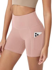ODODOS High Waist 5" Biker Shorts with Pockets