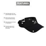 adidas Women's Superlite Sport Visor Hat, Black/Silver