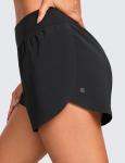CRZ YOGA Women's High Waisted Running Shorts
