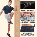 5 Pack Men's Quick Dry Workout Gym Shorts