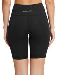 Baleaf Women's Compression Shorts with Pockets 8" Black