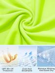 Women's Long Sleeve Athletic Running Shirt - Fluorescent Green