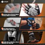 SIMARI Breathable Padded Workout Gloves with Wrist Support