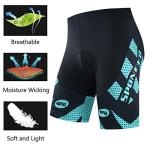 Men's Padded Compression Bike Shorts - Turquoise