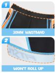 Kids Padded Biking Shorts with Pockets - Blue Orange