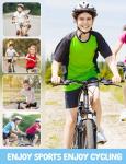 Kids Padded Biking Shorts with Pockets - Blue Orange