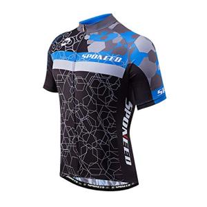 Men's Blue Biking Jersey with Pockets