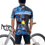 Men's Blue Biking Jersey with Pockets