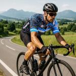 Men's Blue Biking Jersey with Pockets