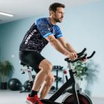 Men's Blue Biking Jersey with Pockets