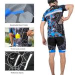 Men's Blue Biking Jersey with Pockets