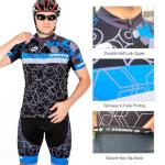 Men's Blue Biking Jersey with Pockets