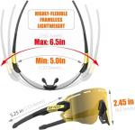 Wrap Around Frameless Sunglasses for Cycling and Sports