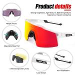 KAPVOE Polarized Cycling Glasses with 4 Lenses