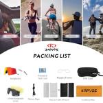 KAPVOE Polarized Cycling Glasses with 4 Lenses