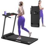 Compact Treadmill with Handles for Home Use
