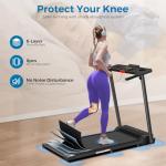 Compact Treadmill with Handles for Home Use