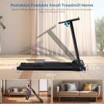 Compact Treadmill with Handles for Home Use