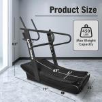 Curved Manual Treadmill with 4 Resistance Levels