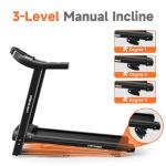 Compact Treadmill with Manual Incline and Speed Control