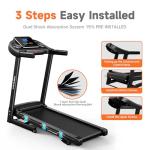 Compact Treadmill with Manual Incline and Speed Control