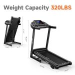 Compact Treadmill with Manual Incline and Speed Control