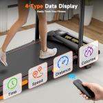 Compact Walking Pad Treadmill with Incline and App