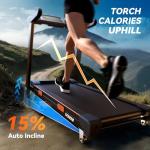 8.7MPH Folding Treadmill with Incline and Bluetooth