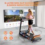 8.7MPH Folding Treadmill with Incline and Bluetooth