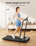 THERUN 2 in 1 Foldable Walking Pad Treadmill