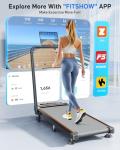 Portable Foldable Treadmill with 10% Incline