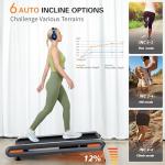 Portable Walking Pad Treadmill with Auto Incline