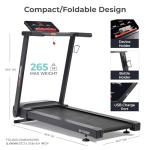 Sunny Health & Fitness Interactive Slim Folding Treadmill
