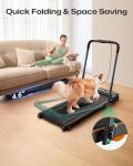 UREVO 2-in-1 Folding Treadmill with Safety Handle