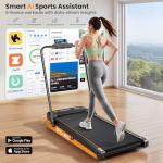 HiFast 3.0HP Foldable Treadmill with Desk Station